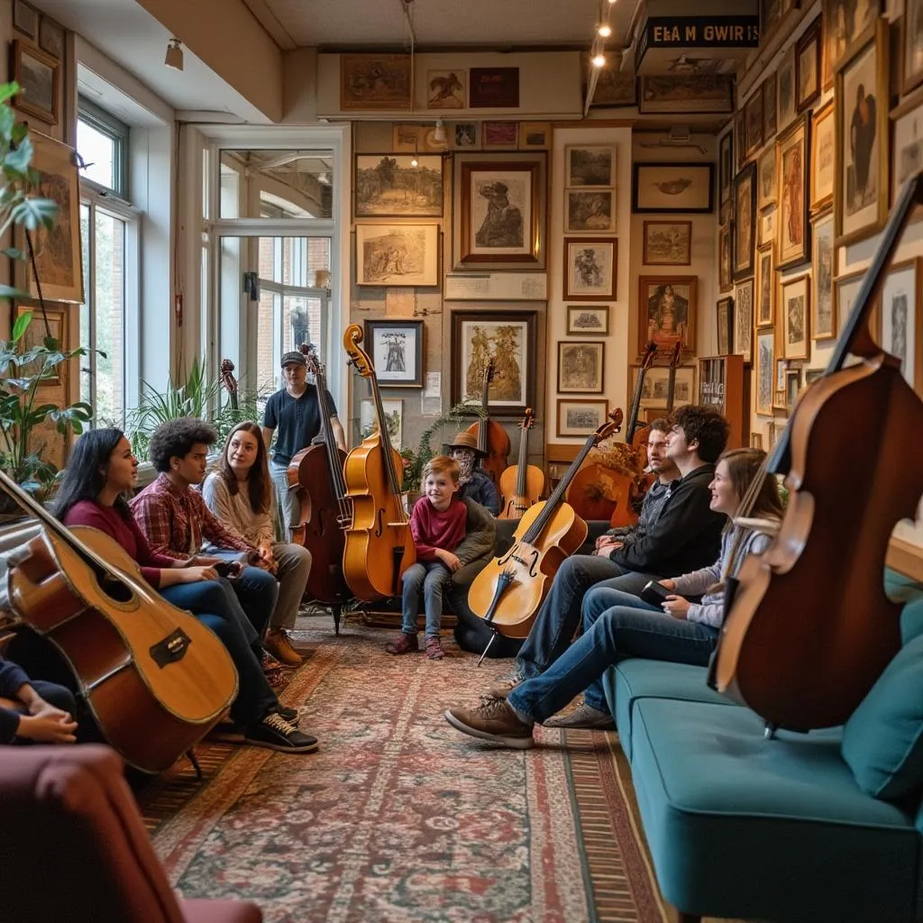 Espacio común acogedor en la escuela de canto VocalesYA