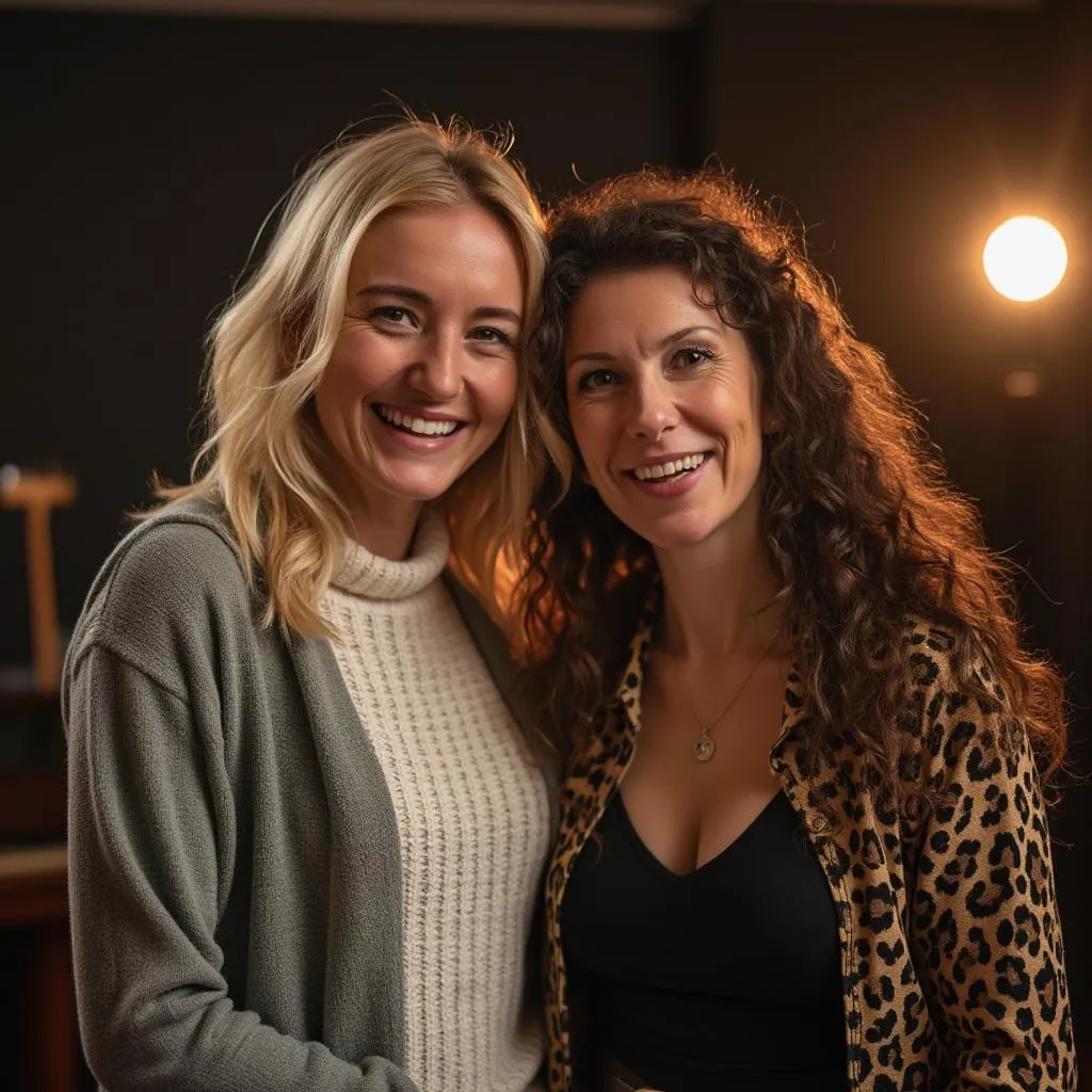 Instructores de canto sonriendo